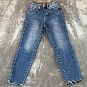 Judy Blue Women's Jeans Skinny Jeans Size 5/27 Dark Wash High Rise Distressed